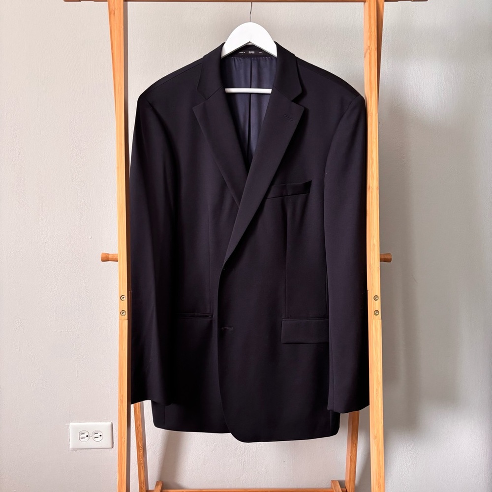 Hugo Boss Navy Notch-Lapel Single-Breasted Blazer
